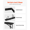 VEVOR Plastic Folding Bench, 6 ft Portable Bench for Outdoor Picnic Party Camping Dining, Foldable Smooth HDPE Seat for Garden Soccer Multipurpose Entertaining Activities, 2 Pack, 2 Carry Bags, Black
