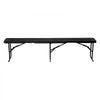 VEVOR Plastic Folding Bench, 6 ft Portable Bench for Outdoor Picnic Party Camping Dining, Foldable Smooth HDPE Seat for Garden Soccer Multipurpose Entertaining Activities, 2 Pack, 2 Carry Bags, Black