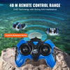 VEVOR Amphibious Remote Control Car Boat, 2.4GHz 12 km/h, 4WD Waterproof RC Car for Kids, 360° Rotating Stunt Car with 2 Batteries, All Terrain Water Beach Pool Toy for 6+ Year Old Boys Girls, Blue