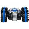 VEVOR Amphibious Remote Control Car Boat, 2.4GHz 12 km/h, 4WD Waterproof RC Car for Kids, 360° Rotating Stunt Car with 2 Batteries, All Terrain Water Beach Pool Toy for 6+ Year Old Boys Girls, Blue