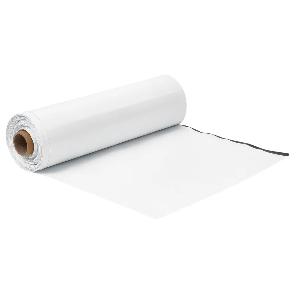 VEVOR 12 Mil Plastic Sheeting 10' x 100' Heavy Duty Thick Polyethylene Roll, Plastic Drop Cloth Painters Tarp, Polyethylene Covering for Crawl Space Vapor Barrier, Weed Control, Garden, Black & White
