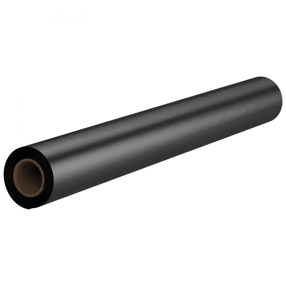 VEVOR 4 Mil Plastic Sheeting 6' x 100' Black Heavy Duty Polyethylene Roll, Thick Plastic Roll for Garden, Drop Cloth Painters Tarp, Polyethylene Covering for Crawl Space Vapor Barrier, Weed Control