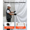 VEVOR 10 Mil Plastic Sheeting 6' x 50' Heavy Duty Thick Polyethylene Roll, Plastic Drop Cloth Painters Tarp, Polyethylene Covering for Crawl Space Vapor Barrier, Weed Control, Garden, Black & White