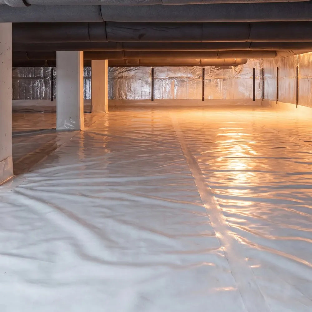 VEVOR 10 Mil Plastic Sheeting 6' x 50' Heavy Duty Thick Polyethylene Roll, Plastic Drop Cloth Painters Tarp, Polyethylene Covering for Crawl Space Vapor Barrier, Weed Control, Garden, Black & White
