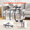 VEVOR 90L Large Storage Bags, 6 Pack Clothes Storage Bins, Foldable Closet Organizers Containers with Reinforced Handle, Plastic Storage Bags for Clothing, Blanket, Comforter, Bed Sheet, and Pillow