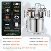 VEVOR Alcohol Still, 13.2 Gal / 50 L Stainless Steel Water Alcohol Distiller with Copper Coil for Fast Cooling, Dual Condenser Distiller Kit with Secondary Distillation, for Wine Whisky Brandy, Silver
