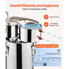 VEVOR Alcohol Still, 3 Gal / 11.4 L Stainless Steel Water Alcohol Distiller with Copper Coil for Fast Cooling, Dual Condenser Distiller Kit with Secondary Distillation, for Wine Whisky Brandy, Silver