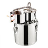 VEVOR Alcohol Still, 5 Gal / 19 L Stainless Steel Water Alcohol Distiller with Copper Coil for Fast Cooling, Dual Condenser Distiller Kit with Secondary Distillation, for Wine Whisky Brandy, Silver