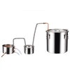 VEVOR Alcohol Still, 8 Gal / 30 L Stainless Steel Water Alcohol Distiller with Copper Coil for Fast Cooling, Dual Condenser Distiller Kit with Secondary Distillation, for Wine Whisky Brandy, Silver