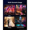 VEVOR LED Par Lights, 4 Pack 36 LED RGB Stage Lights Uplight Stage Lighting, for DJ, Event, Music Party, Wedding, Bar, Church, Remote & DMX Control, Sound Activated, 6 Lighting Effects, Carry Handle