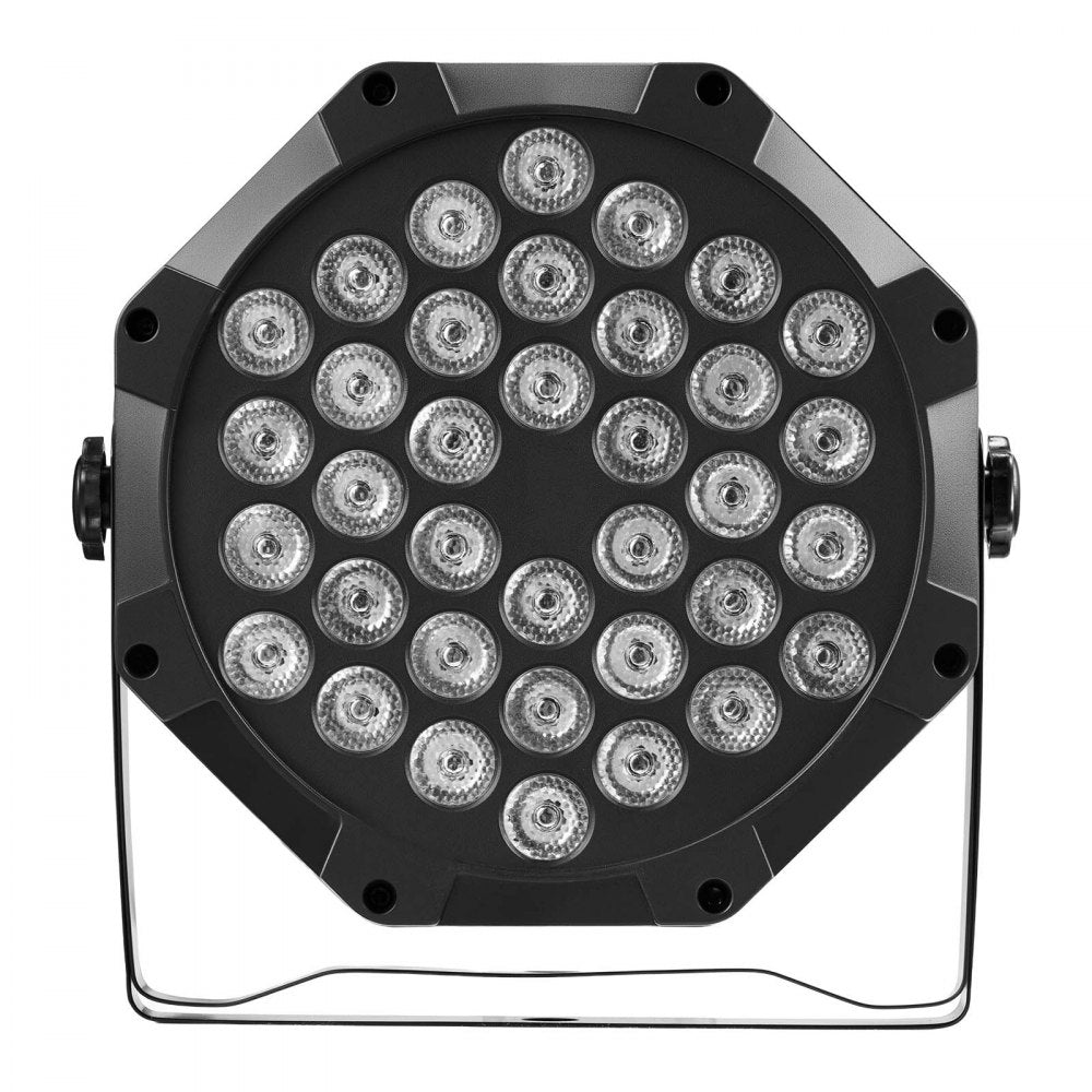 VEVOR LED Par Lights, 4 Pack 36 LED RGB Stage Lights Uplight Stage Lighting, for DJ, Event, Music Party, Wedding, Bar, Church, Remote & DMX Control, Sound Activated, 6 Lighting Effects, Carry Handle