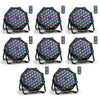 VEVOR LED Par Lights, 8 Pack 36 LED RGB Stage Lights Uplight Stage Lighting, for DJ, Event, Music Party, Wedding, Bar, Church, Remote & DMX Control, Sound Activated, 6 Lighting Effects, Carry Handle
