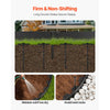 VEVOR Landscape Edging, 33 ft x 4 in Plastic Garden Border Edging with 30 Spikes & 2 Ground Stakes, No Dig, Flexible Lawn Edgings Roll, UV-Resistant Mini Fence Borders for Flower Beds Yard Paver