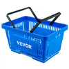 VEVOR Shopping Basket, 16.9 x 11.8 x 8.7 in/42.8 x 30 x 22 cm((L x W x H), Plastic Handle and Iron Stand, Set of 12 Store Baskets with Durable PE Material Used for Supermarket, Retail, Bookstore, Blue
