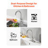VEVOR Single Handle Sink Faucet, Kitchen Faucet Brushed Nickel Single Handle, Kitchen Water Faucets with Anti-Splash Aerator, Suitable for Bathroom, RV, Bar Sink, Public Restroom, High Arc Spout