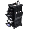 VEVOR Ultimate Salon Trolley Cart, Lockable Beauty Salon Cart for Stylist with 6 Removable Drawers & Tool Holder, Plastic Hairdressing Rolling Cart with Lockable Wheels for Beauty SPA Barber