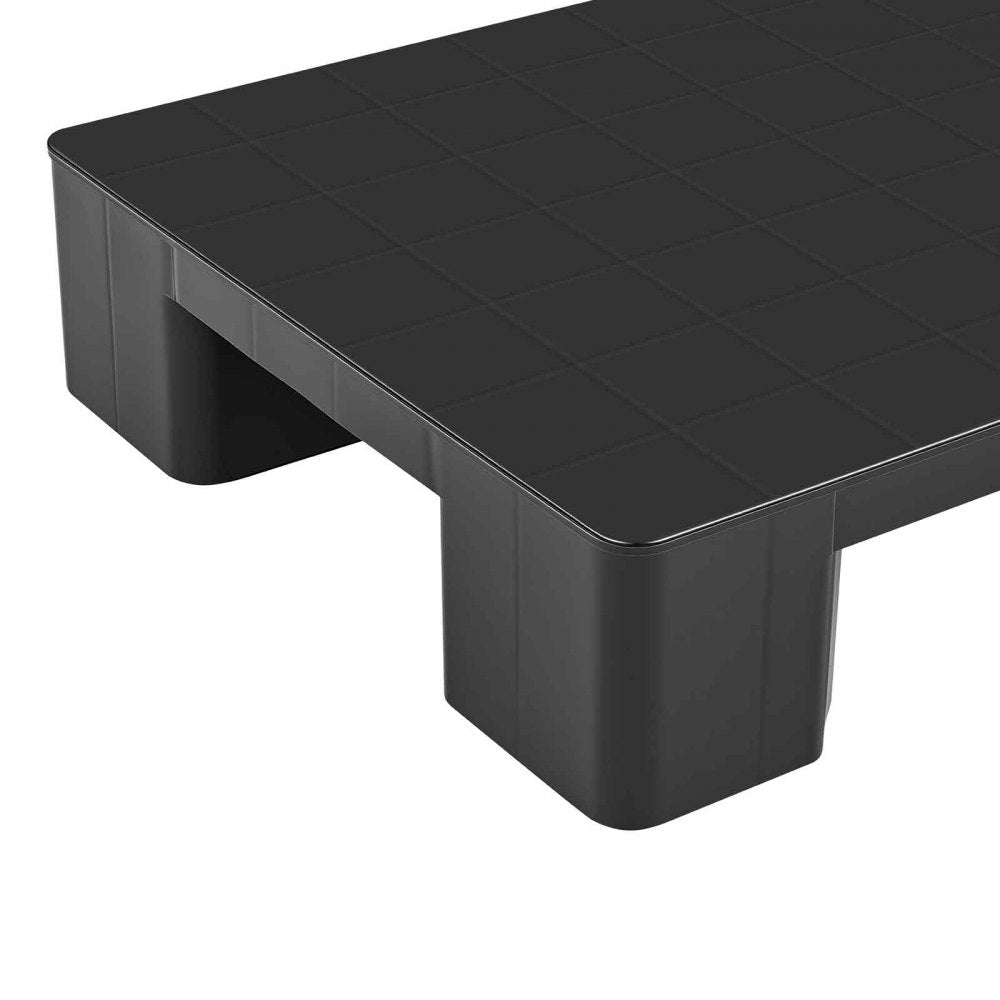 VEVOR Plastic Pallet, 1 Pc Plastic Pallet for Basement Storage, Lightweight Waterproof Floor Storage Pad for Indoor Outdoor Supermarket Warehouse, Support up to 2205 lbs, 39.4" x 19.7" x 5.4", Black