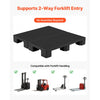 VEVOR Plastic Pallets, 2 Pcs Plastic Pallets for Basement Storage, Lightweight Waterproof Floor Storage Pad for Indoor Outdoor Supermarket Warehouse, Support up to 2205 lbs, 39.4"x19.7"x5.4", Black
