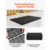 VEVOR Plastic Pallets, 6 Pcs Plastic Pallets for Basement Storage, Nestable Lightweight Waterproof Storage Pad with Breathable Grid for Indoor Outdoor Supermarket Warehouse, 23.6"x11.8"x1.2", Black