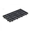 VEVOR Plastic Pallets, 6 Pcs Plastic Pallets for Basement Storage, Nestable Lightweight Waterproof Storage Pad with Breathable Grid for Indoor Outdoor Supermarket Warehouse, 23.6"x11.8"x1.2", Black