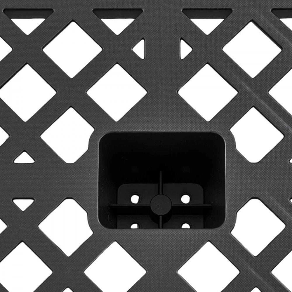 VEVOR Plastic Pallets, 6 Pcs Plastic Pallets for Basement Storage, Nestable Lightweight Waterproof Storage Pad with Breathable Grid for Indoor Outdoor Supermarket Warehouse, 19.7" x 12" x 3.9", Black