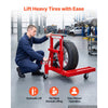 VEVOR Hydraulic Wheel Dolly, 1500LBS Heavy Duty Steel Dual-Wheel Tire Dolly, with Security Locking Chain, Fits 23.6 - 60 in Large Tires for Tractors, Construction Machinery & Agricultural Equipment