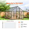 VEVOR 15 Pack Polycarbonate Greenhouse Panels, 2' X 4' X 0.24'' Roof Panels Sheets, Waterproof UV Protected Corrugated Plastic Roofing, Impact Resistance Clear Roofing Sheets for Greenhouse/Garden