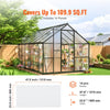 VEVOR 14 Pack Polycarbonate Greenhouse Panels, 2' X 4' X 0.16'' Roof Panels Sheets, Waterproof UV Protected Corrugated Plastic Roofing, Impact Resistance Clear Roofing Sheets for Greenhouse/Garden