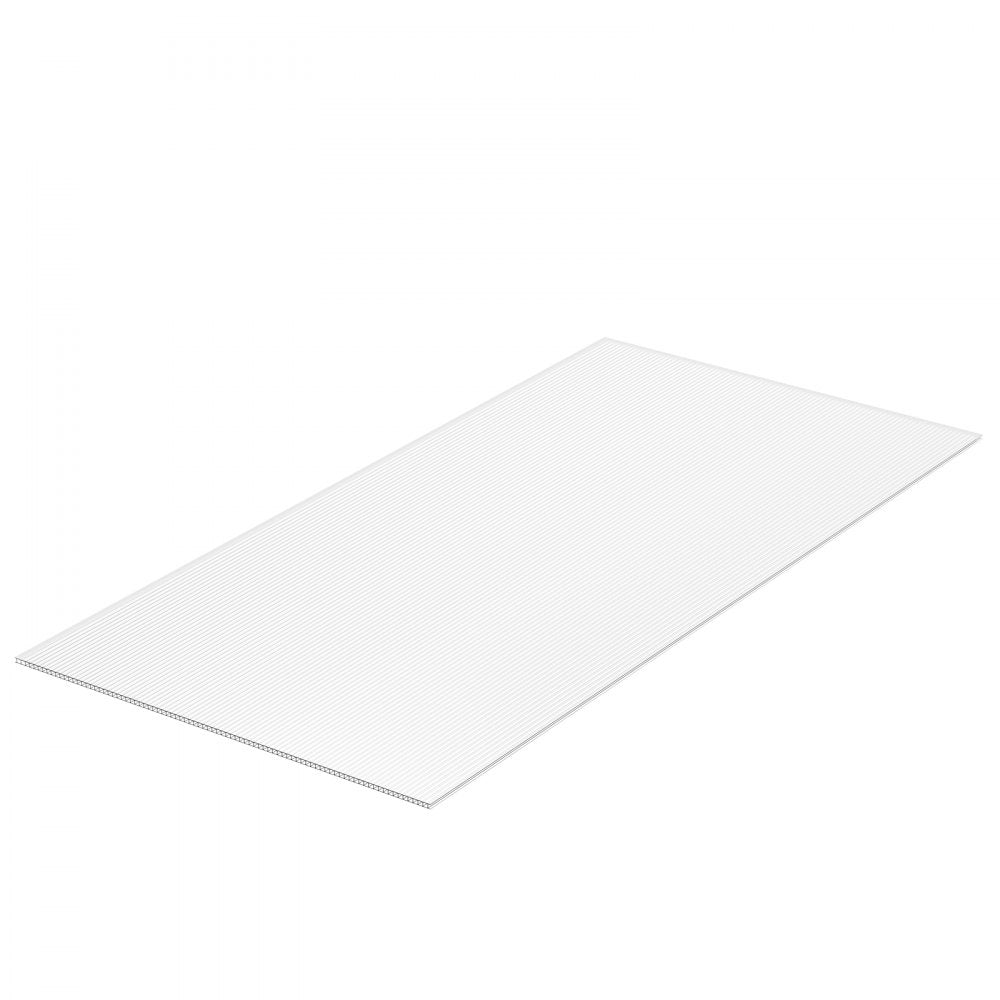 VEVOR 14 Pack Polycarbonate Greenhouse Panels, 2' X 4' X 0.16'' Roof Panels Sheets, Waterproof UV Protected Corrugated Plastic Roofing, Impact Resistance Clear Roofing Sheets for Greenhouse/Garden