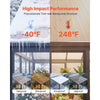 VEVOR Roof Panels, 12Pcs Polycarbonate Roofing Panels Double Layer, High Impact Corrugated Plastic Greenhouse Replacement Cover, Waterproof for Gazebos, Chicken Coops, Home, Garden (5' x 2' x 0.24")