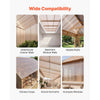 VEVOR Roof Panels, 12Pcs Polycarbonate Roofing Panels Double Layer, High Impact Corrugated Plastic Greenhouse Replacement Cover, Waterproof for Gazebos, Chicken Coops, Home, Garden (5' x 2' x 0.24")