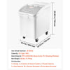 VEVOR Rice Storage Container 198 lbs/31.7 Gallons Dog Food Dispenser Bin, for Kitchen Pantry, 120L Large Grain Cereal Flour Ingredient Storage Bin, Pet Food Container with Wheels, Scoop, Slide Lid