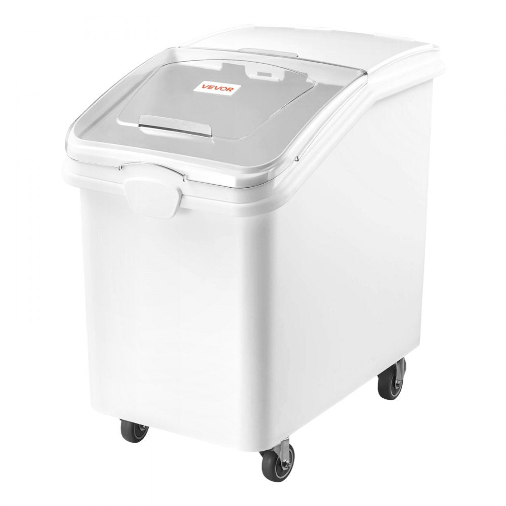 VEVOR Rice Storage Container 198 lbs/31.7 Gallons Dog Food Dispenser Bin, for Kitchen Pantry, 120L Large Grain Cereal Flour Ingredient Storage Bin, Pet Food Container with Wheels, Scoop, Slide Lid