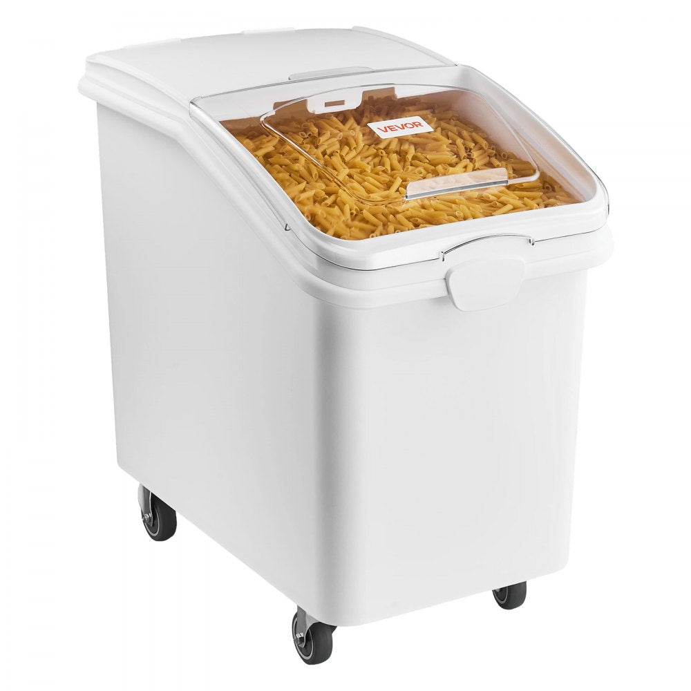 VEVOR Rice Storage Container 198 lbs/31.7 Gallons Dog Food Dispenser Bin, for Kitchen Pantry, 120L Large Grain Cereal Flour Ingredient Storage Bin, Pet Food Container with Wheels, Scoop, Slide Lid