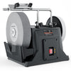 VEVOR Water-Cooled Grinding Machine, 1.6A 145RPM Knife Sharpening Machine, 10" Wet Grinding Wheel & 8" Leather Stropping Wheel, Wet/Dry Stone Grinder with Water-Cooling Tray for Knives Chisels, 120V