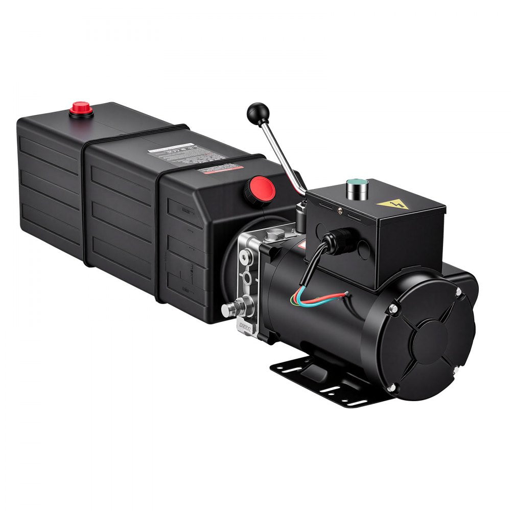 VEVOR 14 Quart Hydraulic Pump, 2.2KW Hydraulic Dump Trailer Pump Single Acting, 3200 PSI Max Relief Pressure, 1.7 GPM Flow Rate, AC220-240V Hydraulic Power Unit Car Lift (Vertical Installation)