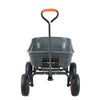 VEVOR Garden Cart, Durable Poly Dump Cart with Simple Assembly Steel Framework, Versatile Dump Cart with Dual-Function Handle, Handy Wheelbarrow with 600 lbs Load Capacity, 10 inch Wheels