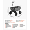VEVOR Garden Dump Cart, 600 lbs Poly Dump Cart, Garden Carts Dumps Wagon with 90° Quick-Dumps Mechanism, 180° Swivel Wheels, 270° Flexible Rotating Bearings, Yard Wagon for Plants, Soil, Crops