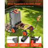 VEVOR Garden Dump Cart, 800 lbs Poly Dump Cart, Garden Carts Dumps Wagon with Storage Fence, 90° Quick-Dumps Mechanism, 180° Swivel Wheels, 90° Rotating Handle, Yard Wagon for Plants, Soil, Crops