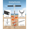 VEVOR Sand Anchor, 18 in Stainless Steel Beach Anchor, Screw in Sand Boat Anchors with Spiral Blade, Shallow Water Boat Auger Anchors, for Securing Jet Ski PWC Pontoon Kayak on Beaches and Sandbars