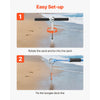 VEVOR Sand Anchor, 18 in Stainless Steel Beach Anchor, Screw in Sand Boat Anchors with Spiral Blade, Shallow Water Boat Auger Anchors, for Securing Jet Ski PWC Pontoon Kayak on Beaches and Sandbars