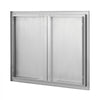 VEVOR BBQ Access Door, 31W x 24H Inch Double Outdoor Kitchen Door, Stainless Steel Flush Mount Door, Wall Vertical Door with Recessed Handles , for BBQ Island, Grilling Station, Outside Cabinet