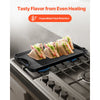 VEVOR Reversible Grill/Griddle, 20x10 inch Pre-Seasoned Cast Iron Griddle, Portable Rectangular Pan with Handle, Family Cookware for Indoor/Outdoor Stove Top Burner, Gas, Camping BBQ, Black