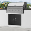 VEVOR BBQ Access Door, 31W x 24H Inch Double Outdoor Kitchen Door, Cold Plate Flush Mount Door, Wall Vertical Door with Handles, for BBQ Island, Grilling Station, Outside Cabinet(Stainless Steel + Oil-Sprayed Product)