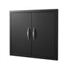 VEVOR BBQ Access Door, 31W x 24H Inch Double Outdoor Kitchen Door, Cold Plate Flush Mount Door, Wall Vertical Door with Handles, for BBQ Island, Grilling Station, Outside Cabinet(Stainless Steel + Oil-Sprayed Product)