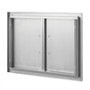 VEVOR BBQ Access Door, 28W x 19H Inch Double Outdoor Kitchen Door, Stainless Steel Flush Mount Door, Wall Vertical Door with Handles, for BBQ Island, Grilling Station, Outside Cabinet