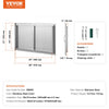 VEVOR BBQ Access Door, 36W x 21H Inch Double Outdoor Kitchen Door, Stainless Steel Flush Mount Door, Wall Vertical Door with Handles, for BBQ Island, Grilling Station, Outside Cabinet