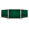 VEVOR Welding Screen with Frame, 3-Panel 6 x 8 FT Welding Curtain Screen, Flame-Resistant Vinyl Safety Protection Screens with 12 Wheels & 6-Level UV Protection for Workshop/Industrial Use, Dark Green