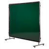 VEVOR Welding Screen with Frame, 3-Panel 6 x 8 FT Welding Curtain Screen, Flame-Resistant Vinyl Safety Protection Screens with 12 Wheels & 6-Level UV Protection for Workshop/Industrial Use, Dark Green