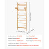 VEVOR Swedish Ladder Wall Gym, 10-Level Solid Wood Indoor Jungle Gym, 220lbs Loading Indoor Playground Climbing Ladder for Kid Adults, Gymnastic Stall Bars with Pull-Up Bar - Ideal Gift for Boys Girls